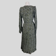 Essentiel green snake print long sleeve dress size UK6/US2