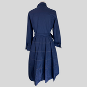 Carolina Herrera navy 100% cotton long sleeve dress size UK12/US8