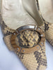 Prada beige snake skin kitten heels size UK6/US8