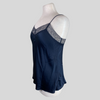 Vince dark navy 100% silk sleeveless top size UK8/US4
