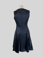 Prada black sleeveless wool & silk evening dress size UK10/US6