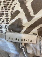 Heidi Klein khaki & white long sleeveless dress size UK12/US8