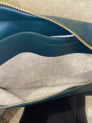 Victoria Beckham leather navy clutch