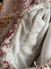 Alice + Olivia red & white tweed sleeveless dress size UK8/US4