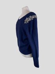 Veronica Beard navy studded jumper size UK10/US6