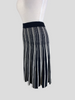 Pure black & white wool & cashmere A- line skirt size UK8/US4