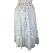 Love Shack Fancy white print 100% cotton skirt size UK6/US2