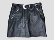Maje black 100% lamb short skirt size UK8/US4