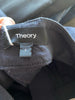 Theory black straight cropped linen blend trousers size UK8/US4
