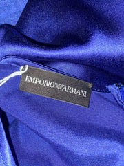 Emporio Armani navy silk blend sleeveless top size UK8/US4
