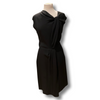 Oscar De La Renta black silk & wool sleeveless dress size UK12/US8