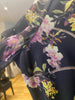 Gambattista Valli black floral print 100% silk dress size UK6/US2
