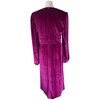 Rebecca Vallance pink velvet long sleeve evening dress size UK16/US12