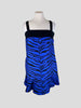 Emanuel Ungaro blue & black print sleeveless dress size UK10/US6