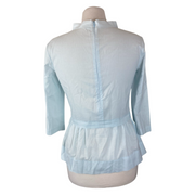 Marni blue 100% cotton 3/4 sleeve top size UK8/US4