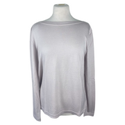 Sunspel cream merino wool & silk blend long sleeve top size UK12/US8