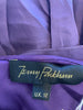 Jenny Packham purple 100% silk long evening dress size UK12/US8
