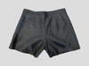 Sandro black 100% lamb leather shorts size UK6/US2