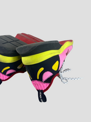 Fendi Freedom FF Zucca pink & yellow fabric trainers size UK5/US7
